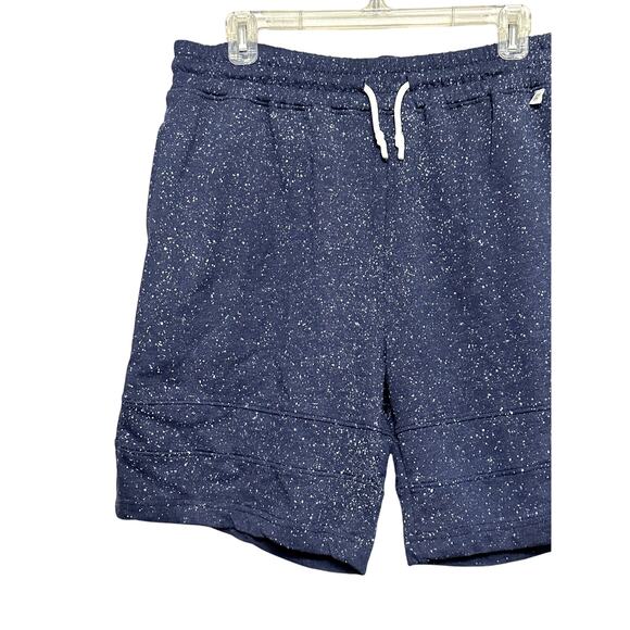 Sovereign Code Sweat Shorts Speckled Style Drawstring Pockets Blue White L NWT - Picture 2 of 7